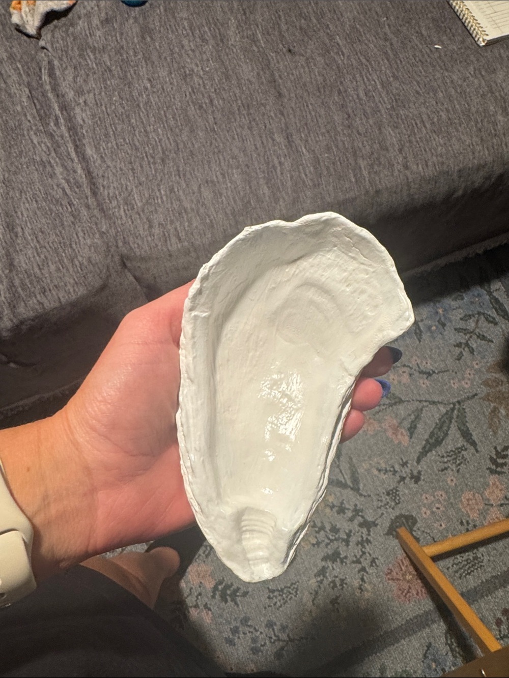 large oyster shell jewelry dish